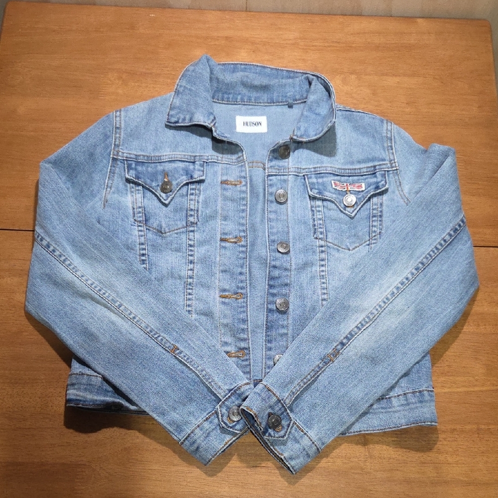 Hudson Jeans Light Blue Denim Jacket Size Large
